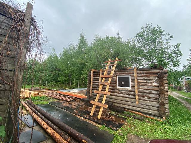 Возведение каркасного пристроя и двускатной крыши дачного дома в СНТ "Букишино"